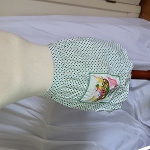 Retro vintage Apron polka dot fruit bowl pocket half apron 1960 70s?